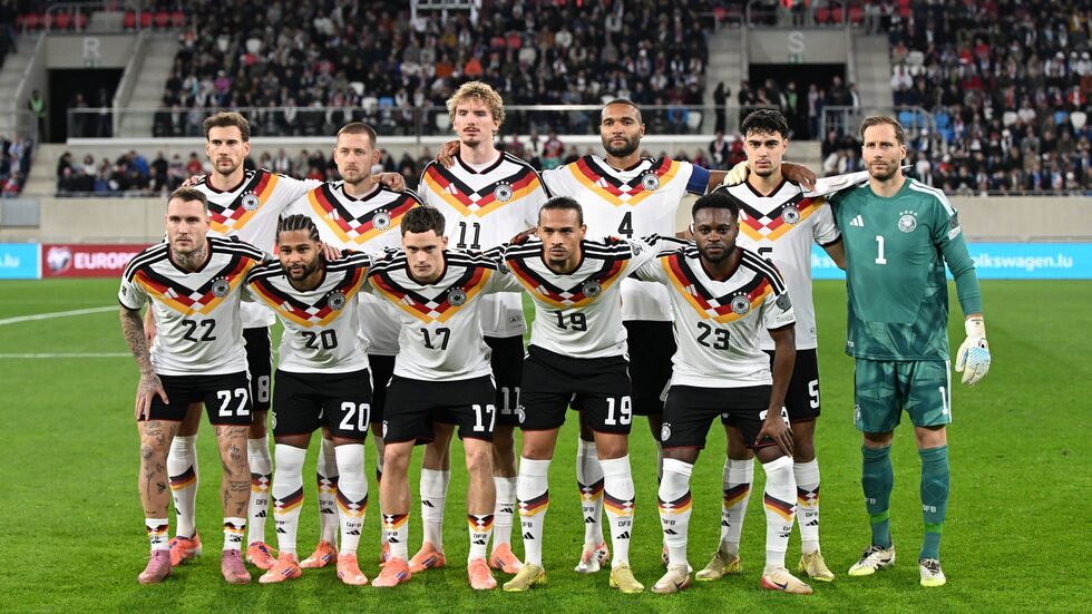 Deutschlands Nationalteam beim Gruppenfoto. Deutschlands Nationalteam beim Gruppenfoto.