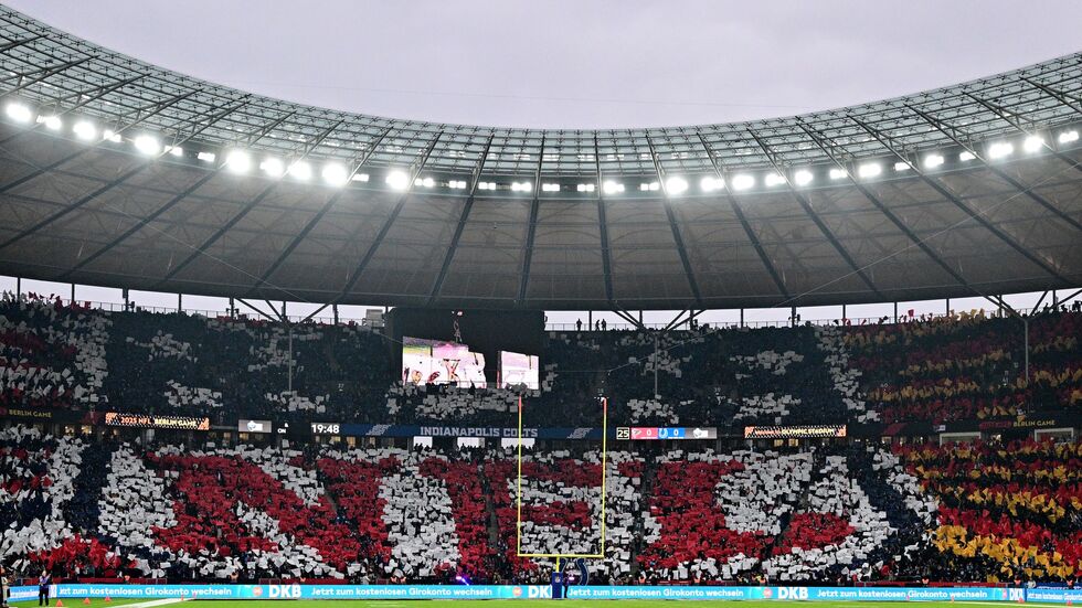 Eine herausragende NFL-Choreo im Olympiastadion.