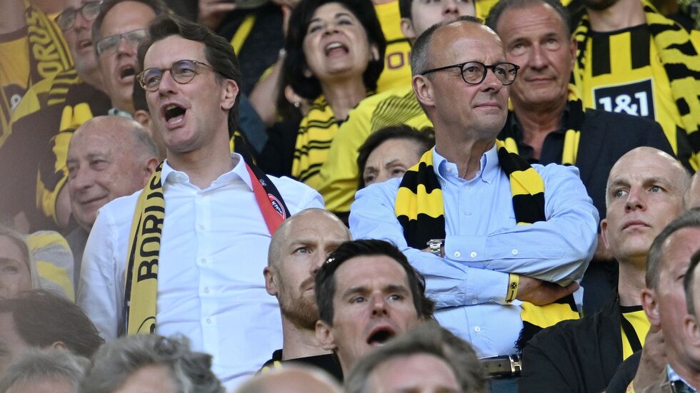 Als Besucher eines BVB-Spiels im Mai 2023: Bundeskanzler Friedrich Merz. (Archiv)