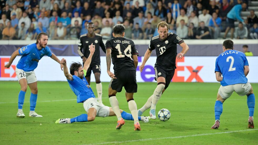 Ein Mann ist nicht zu stoppen: Harry Kane eilt von Tor zu Tor, hier bei seinem famosen Sololauf beim 5:1 der Bayern gegen den FC Pafos. 