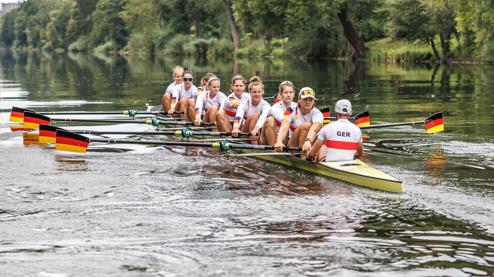 Der Deutschland-Achter der Frauen steht im Finale bei der WM in Shanghai. (Archivbild)