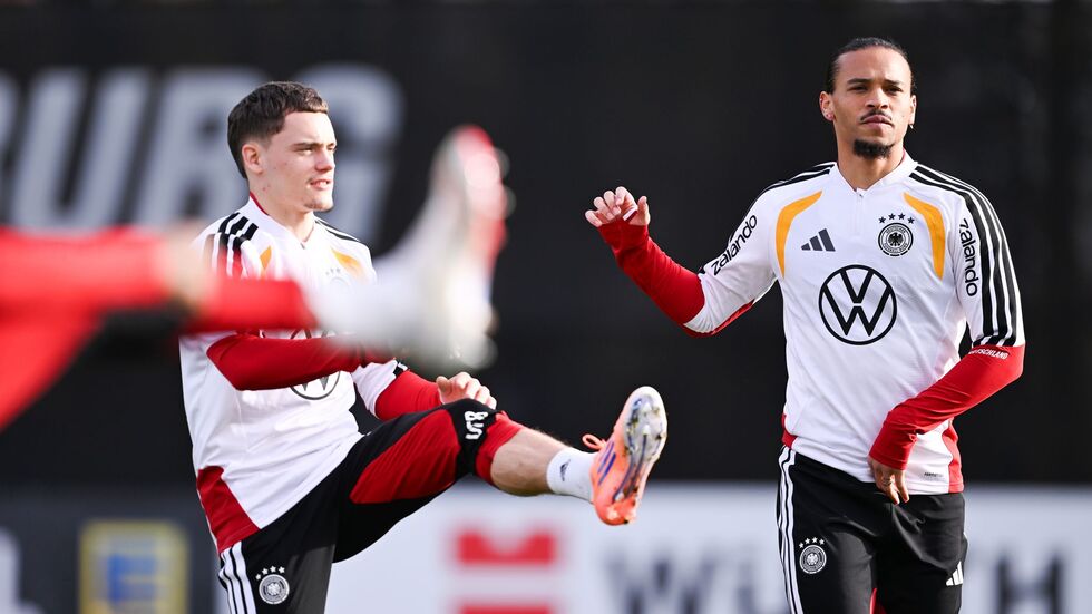 Florian Wirtz (l.) und Leroy Sané (r.) sind in der Offensive gegen Luxemburg gefordert. 