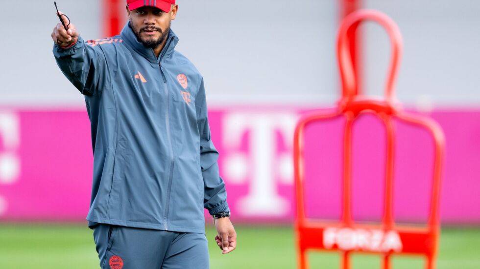 Bayern und Kompany - das passt. Der Coach beim Abschlusstraining.