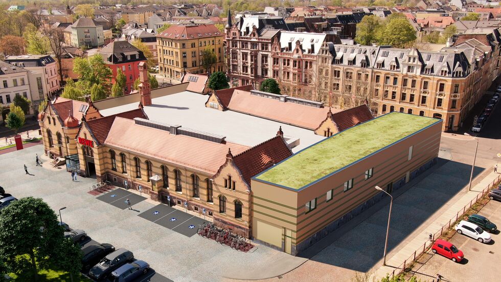 So wird die Rewe-Markthalle einmal aussehen (Visualisierung).