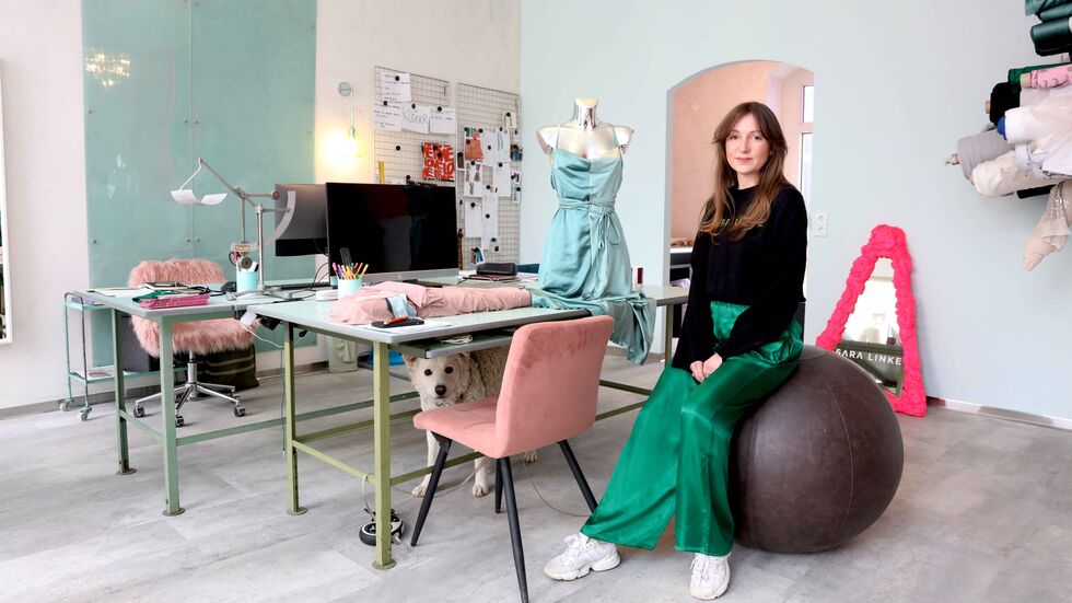 Sara Linke in ihrem neuen Design-Studio in Zwickau Sara Linke in ihrem neuen Design-Studio in Zwickau