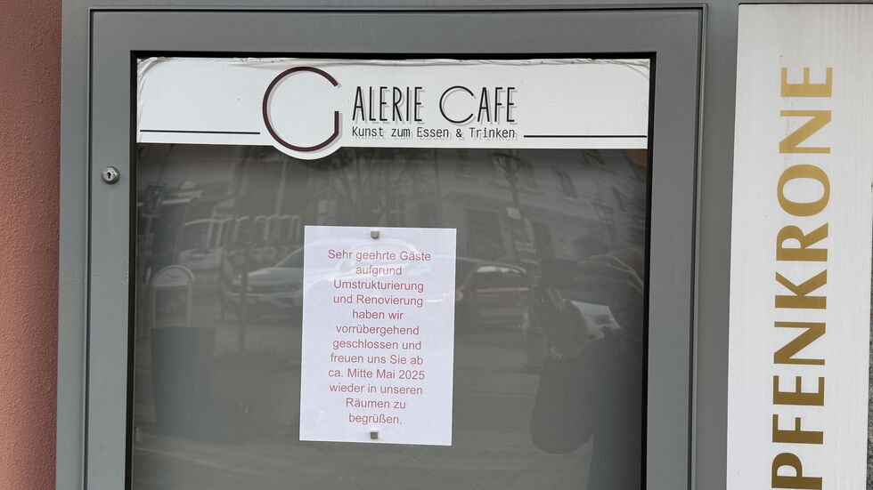 Aushang statt Speisekarte. Im Mai soll es einen Neustart geben. 