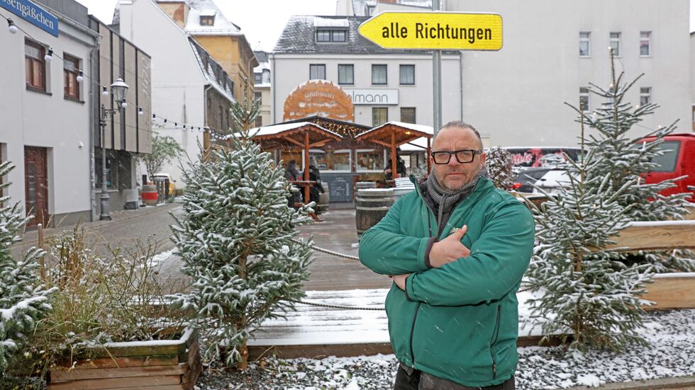 Andreas Gottwald sieht nicht ein, dass er zum Jahresende den Platz an der Marienstraße räumen soll.