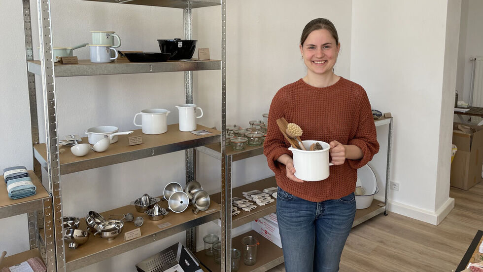 Tatjana Franz studiert BWL und setzt eine Geschäftsidee bereits um: Sie verkauft nachhaltige Produkte für Haushalt und Garten.