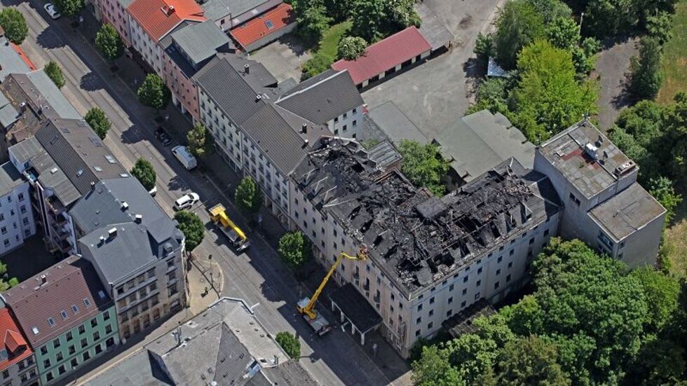 Diese Aufnahme vom Juni 2015 zeigt das ganze Ausmaß der Zerstörung, die der Brand angerichtet hat. (c) Ralph Köhler (Archiv) 