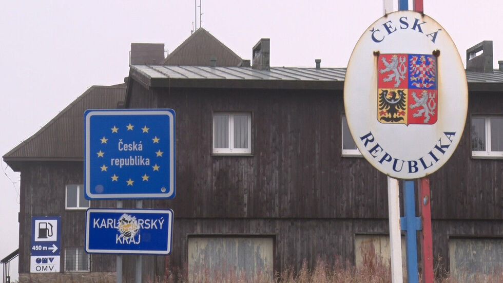 Die Grenze in Oberwiesenthal. © extremwetter.tv / Bernd März.
