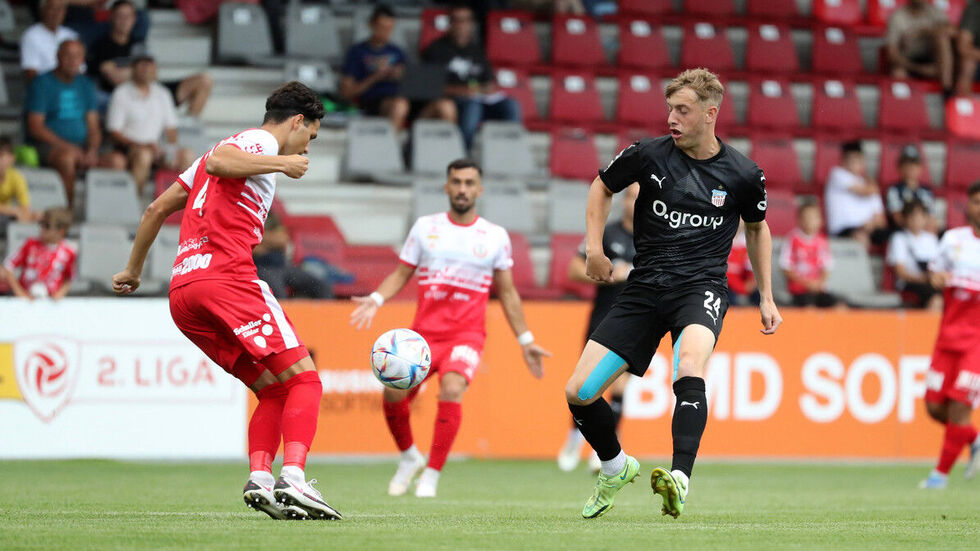 Noel Eichinger (re.) trug schon beim Testspiel gegen Steyr das FSV-Trikot. Noel Eichinger (re.) trug schon beim Testspiel gegen Steyr das FSV-Trikot.