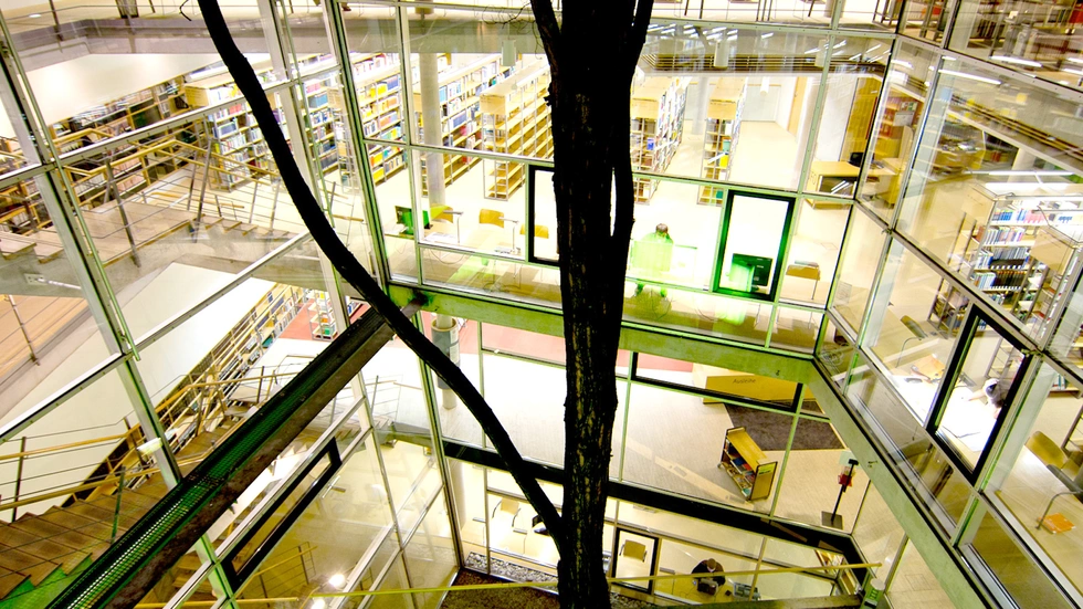 Hier können sich die Stipendiaten mit dem nötigen Wissen versorgen - in der Hochschulbibliothek am Ring.  