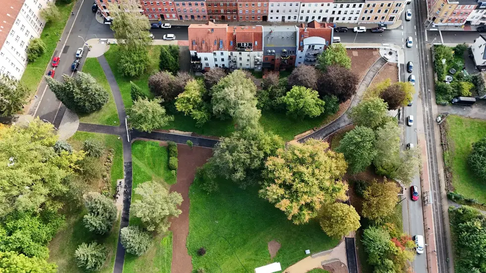 Der östliche Parkbereich wird demnächst zur Nutzung freigegeben.