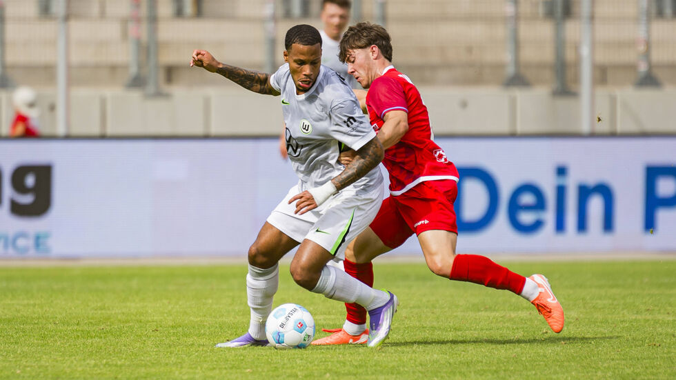 Randolf Riesen beim VW-Cup gegen Bundesligist VfL Wolfsburg