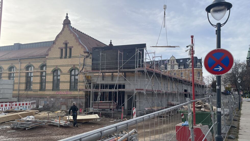 Baustelle Markthalle in der vorigen Woche
