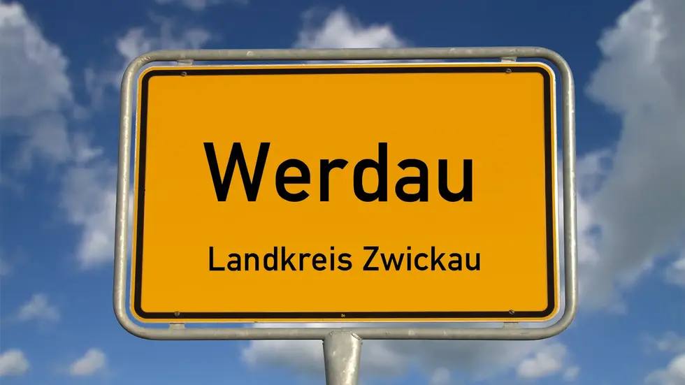 Das Werdauer Ortseingangsschild Das Werdauer Ortseingangsschild