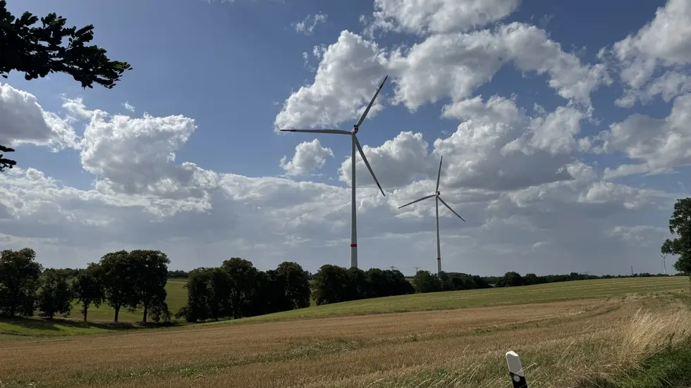 Teil des Windparks an der Freitagstraße Teil des Windparks an der Freitagstraße