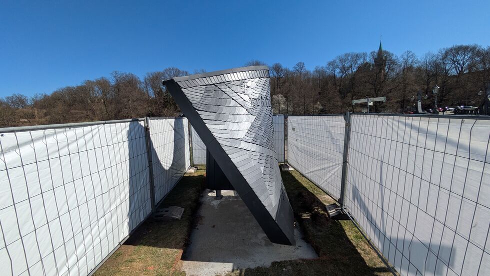 Das Kunstwerk im Muldeparadies wird am 13. April feierlich eingeweiht. Das Kunstwerk im Muldeparadies wird am 13. April feierlich eingeweiht.