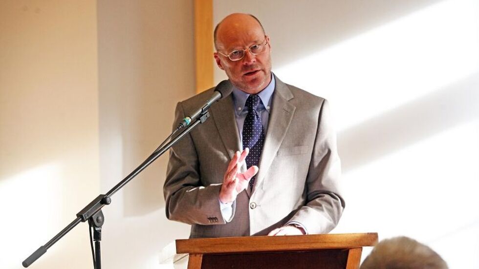 Dietmar Vettermann war Baubürgermeister und Oberbürgermeister in Zwickau, auf Landesebene CDU-Vize. Hier bei einem Vortrag bei den Demokratietagen 2015. (c) Ralph Köhler