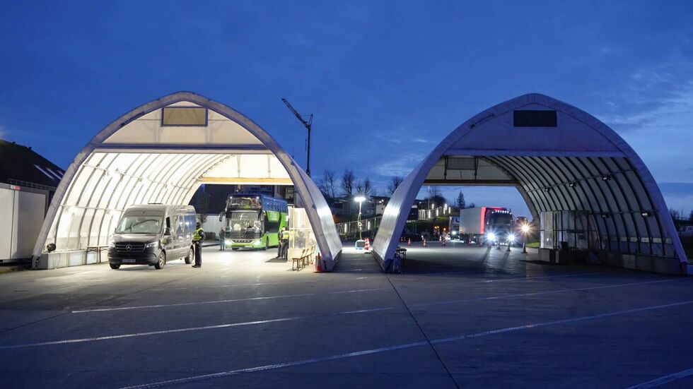 Der Kontrollpunkt an der A17 Bad Gottleuba Der Kontrollpunkt an der A17 Bad Gottleuba