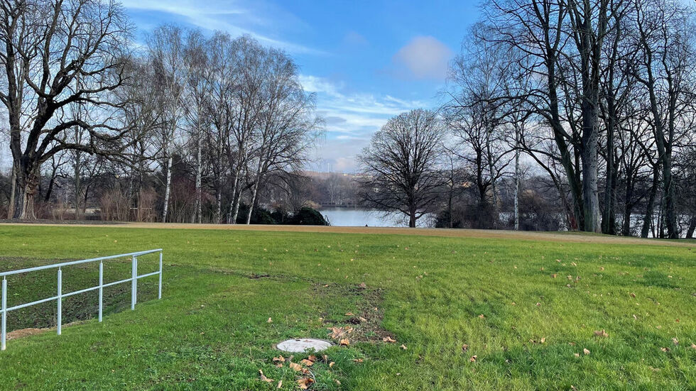 Die unterirdischen Baureste des Schwanenschlosses sind größtenteils entfernt worden. 