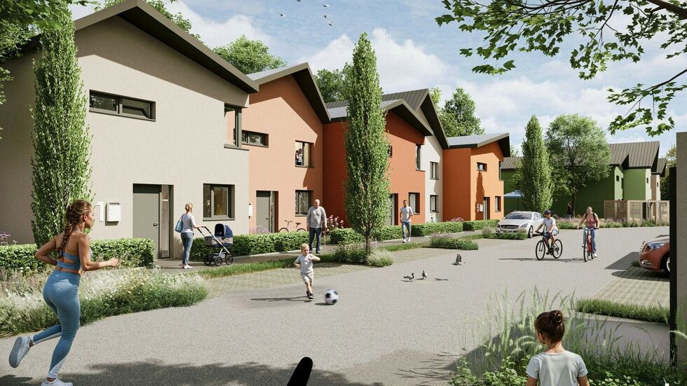 So sollen die Reihenhäuser an der Allendestraße in etwa aussehen.