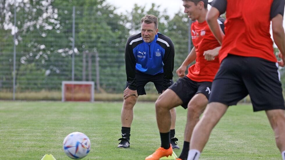 Rico Schmitt auf dem Trainingsplatz