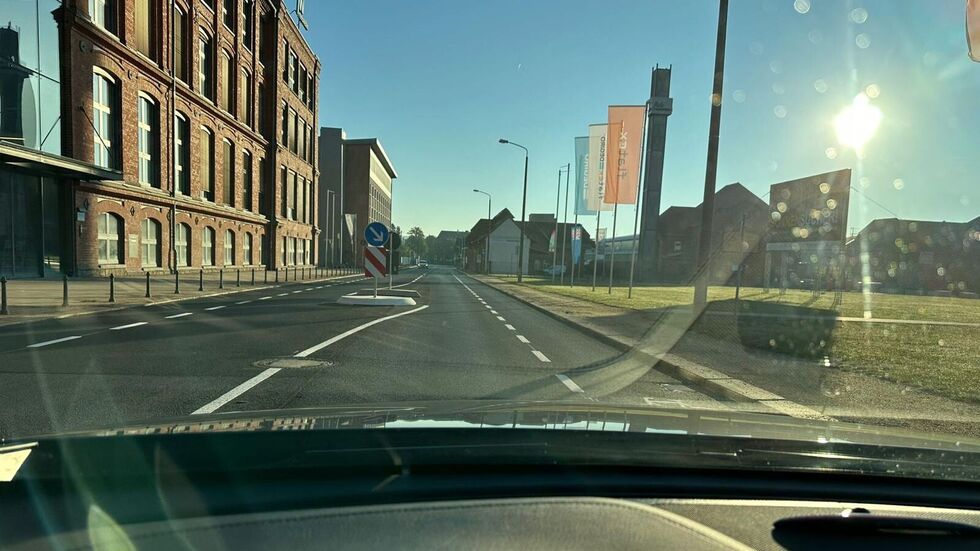 Engstelle auf der Pölbitzer Straße