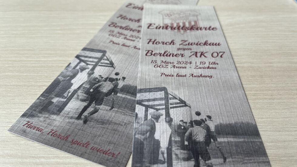 Die Eintrittskarten im Retro-Style.