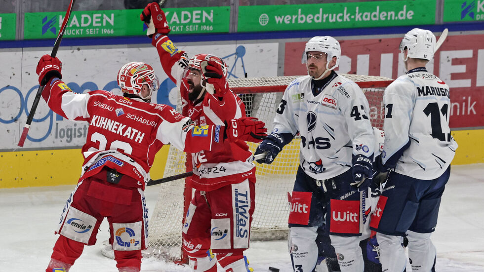 Zwei Spieltage vor Ende der Hauptrunde beträgt der Vorsprung der Crimmitschauer auf die Play-Down-Plätze sechs Punkte.