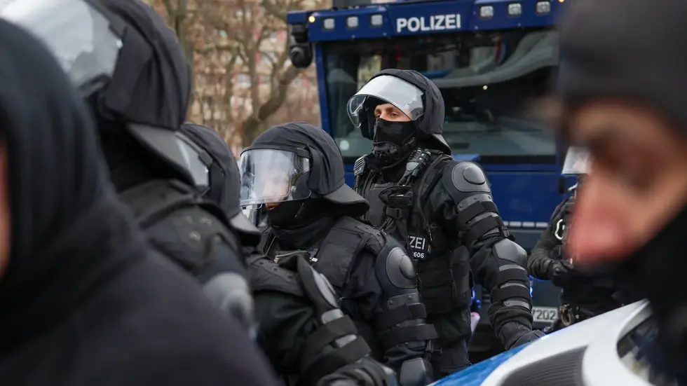 Bei dem AfD-Parteitag war die Polizei im Januar 2025 im Großeinsatz. Bei dem AfD-Parteitag war die Polizei im Januar 2025 im Großeinsatz.