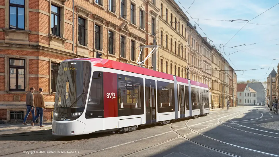 Visualisierung der neuen Straßenbahn auf der Bosestraße Visualisierung der neuen Straßenbahn auf der Bosestraße