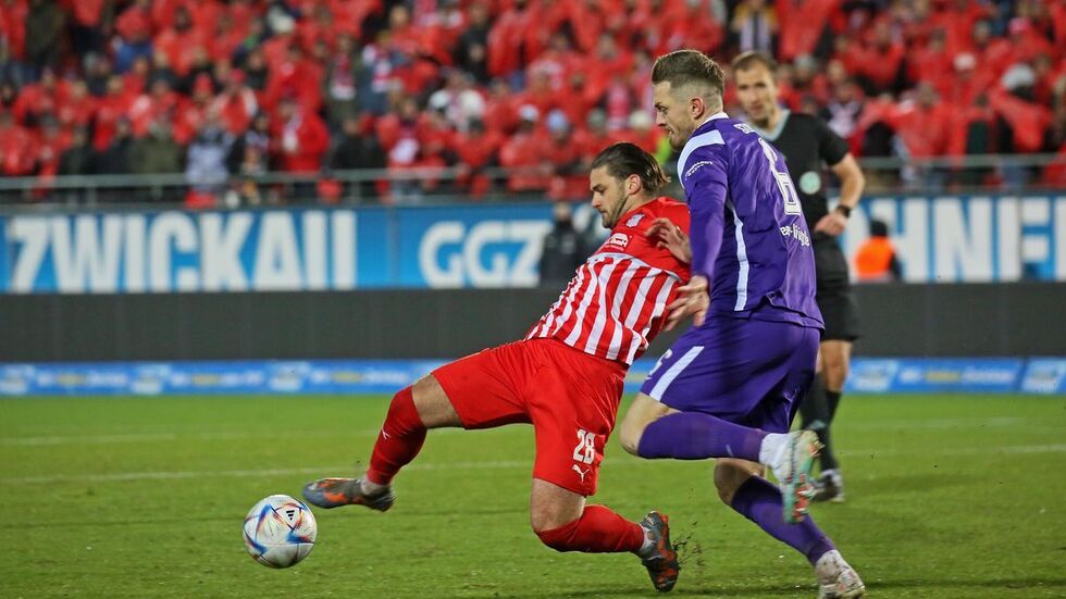 Bitterer Abend für den FSV im Spiel gegen Aue.
