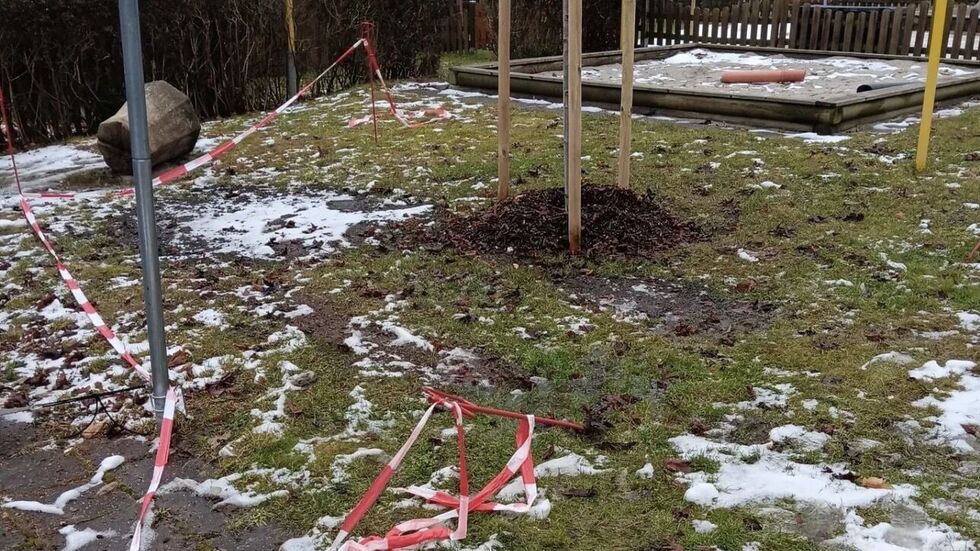 Das Kitagelände wurde von Unbekannten verwüstet.