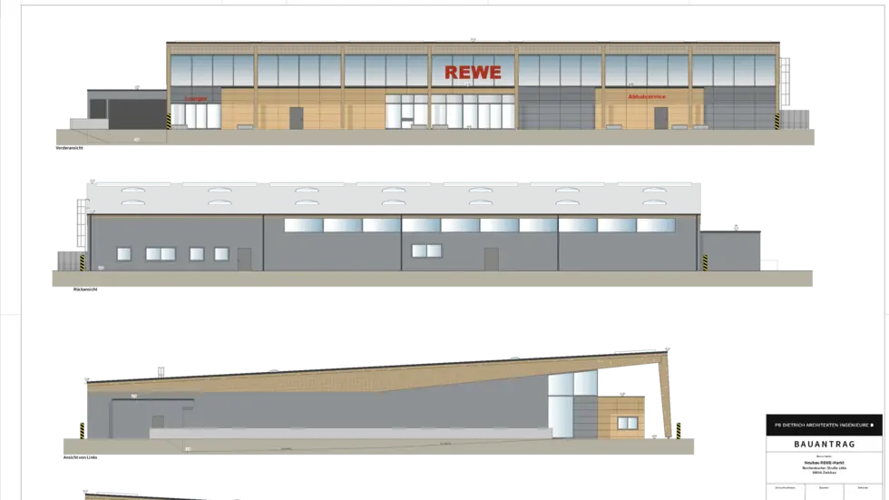 So soll die Rewe-Filiale in der Maxhütte aussehen - es gibt im Übrigen eine Schwester in Pasewalk. So soll die Rewe-Filiale in der Maxhütte aussehen - es gibt im Übrigen eine Schwester in Pasewalk.