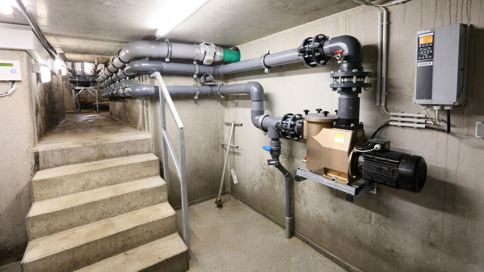 Der Technikraum stand komplett unter Wasser.