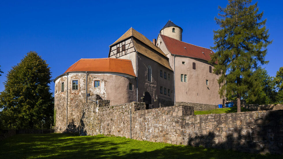 Die Burg Schönfels thront über dem Ort.