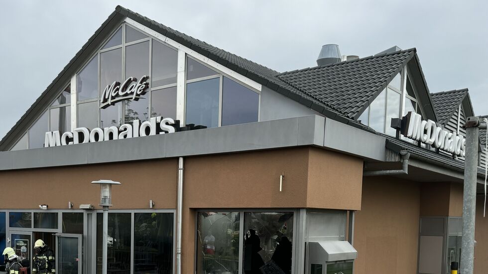 Geschlossener und beschmierter McDonald