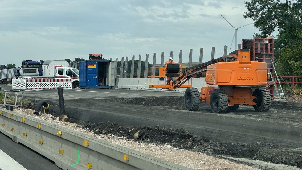 Eine Aufnahme von früheren Arbeiten zwischen Zwickau-Ost und -West - sie begannen 2023.