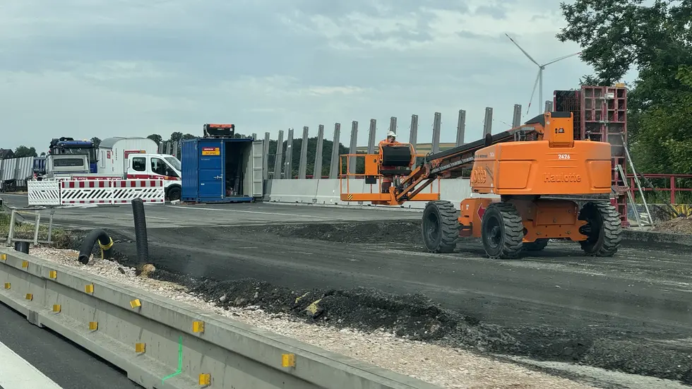 Eine Aufnahme von früheren Arbeiten zwischen Zwickau-Ost und -West - sie begannen 2023.