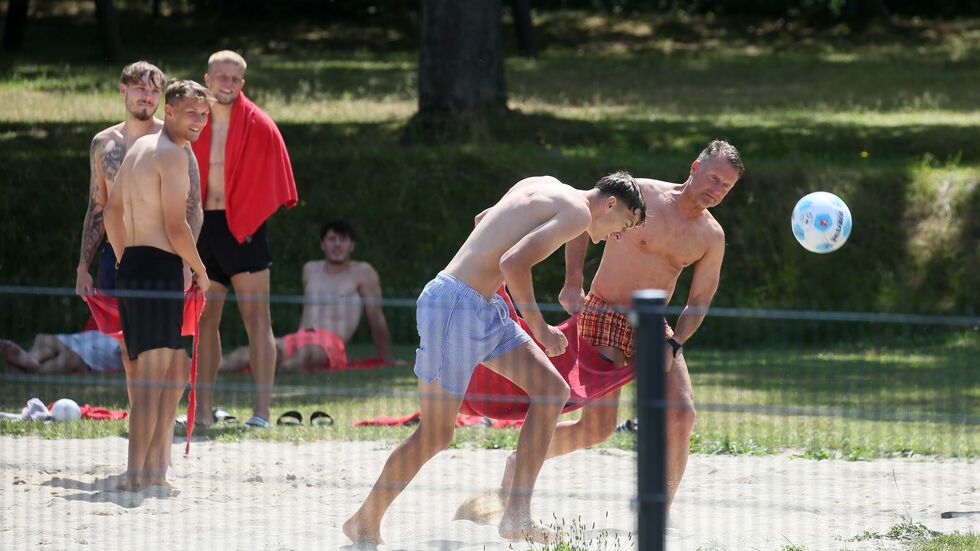 Zum Abschluss wurde noch eine spezielle Art von Beachvolleyball gespielt.