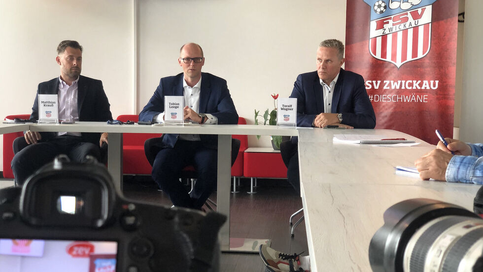 Die Vorstände Matthias Krauß, Tobias Leege und Toralf Wagner (v.l.) haben bei der Pressekonferenz Bilanz gezogen. © Ralph Köhler/ propicture Die Vorstände Matthias Krauß, Tobias Leege und Toralf Wagner (v.l.) haben bei der Pressekonferenz Bilanz gezogen. © Ralph Köhler/ propicture