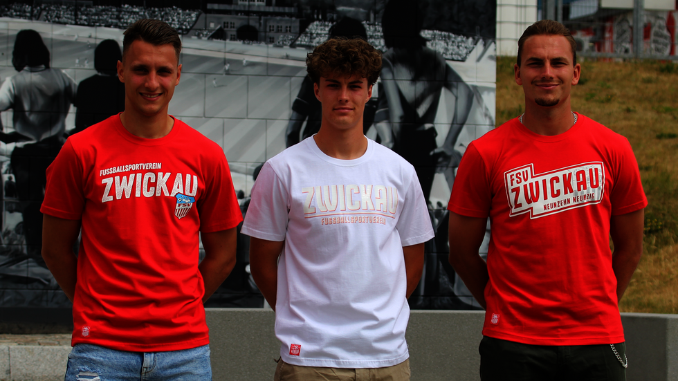 Lucas Hiemann (v.l.), Till Streller und Leonhard von Schroetter sind neu beim FSV. Lucas Hiemann (v.l.), Till Streller und Leonhard von Schroetter sind neu beim FSV.