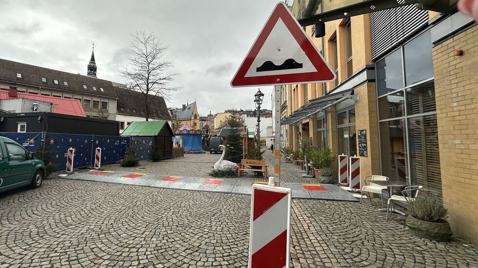 Diese Zufahrtssperre am First Inn ist eine von dreien, die während des Marktes dauerhaft geschlossen sind. 