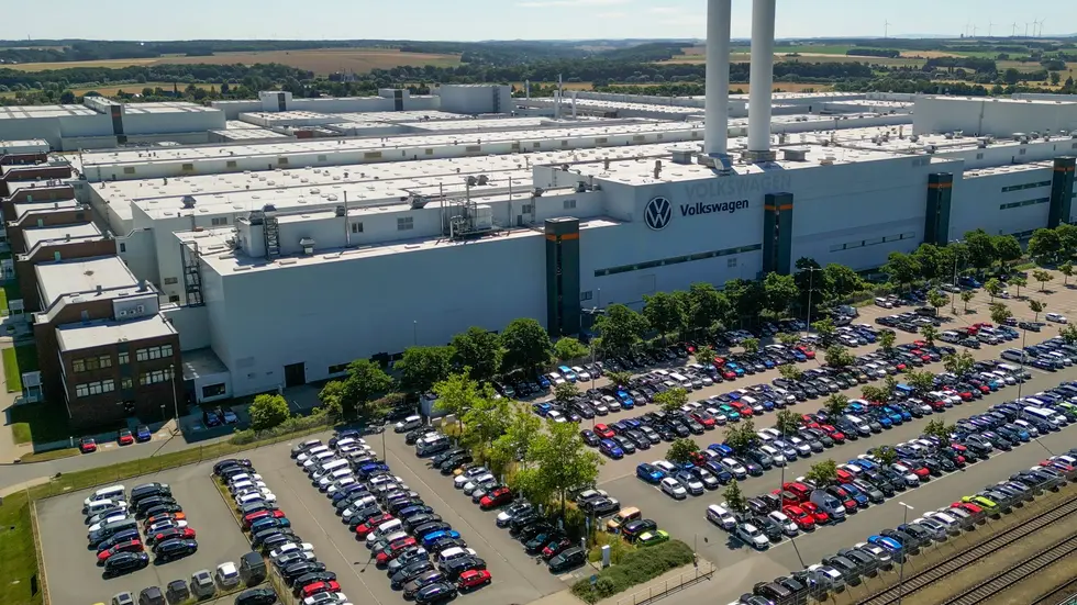 Das Volkswagen-Werk in Zwickau-Mosel Das Volkswagen-Werk in Zwickau-Mosel