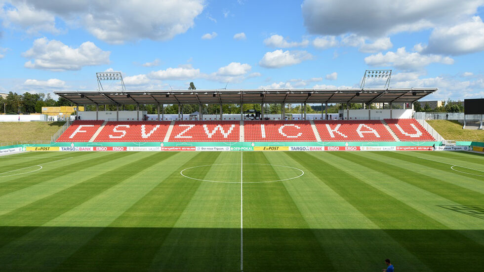 Die GGZ Arena ist die Heimspielstätte des FSV Zwickau