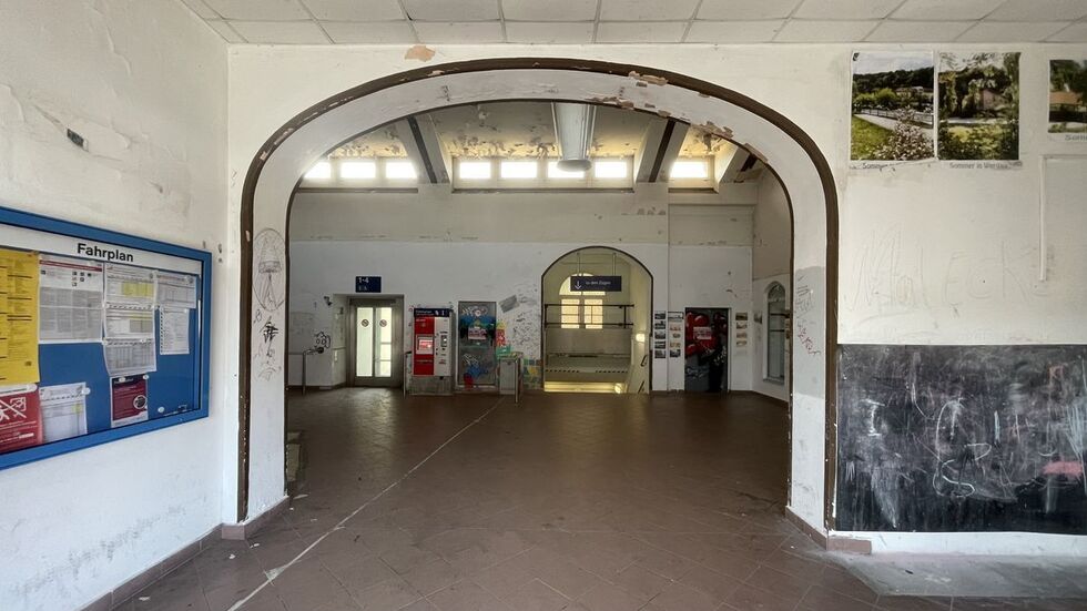 Innenansicht des Werdauer Bahnhofs