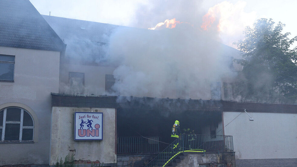 Das frühere "Uni" brannte.