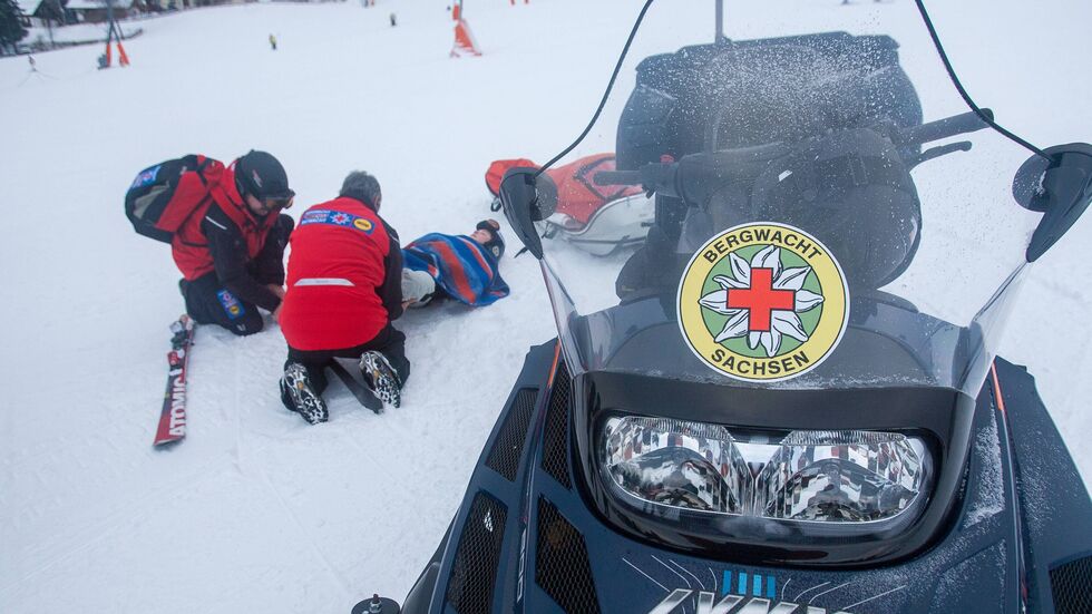 Die Bergwacht - hier bei einer Übung.