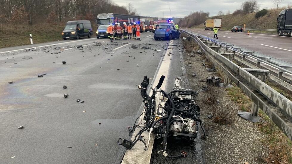 Das erste Foto vom Unfallort Das erste Foto vom Unfallort